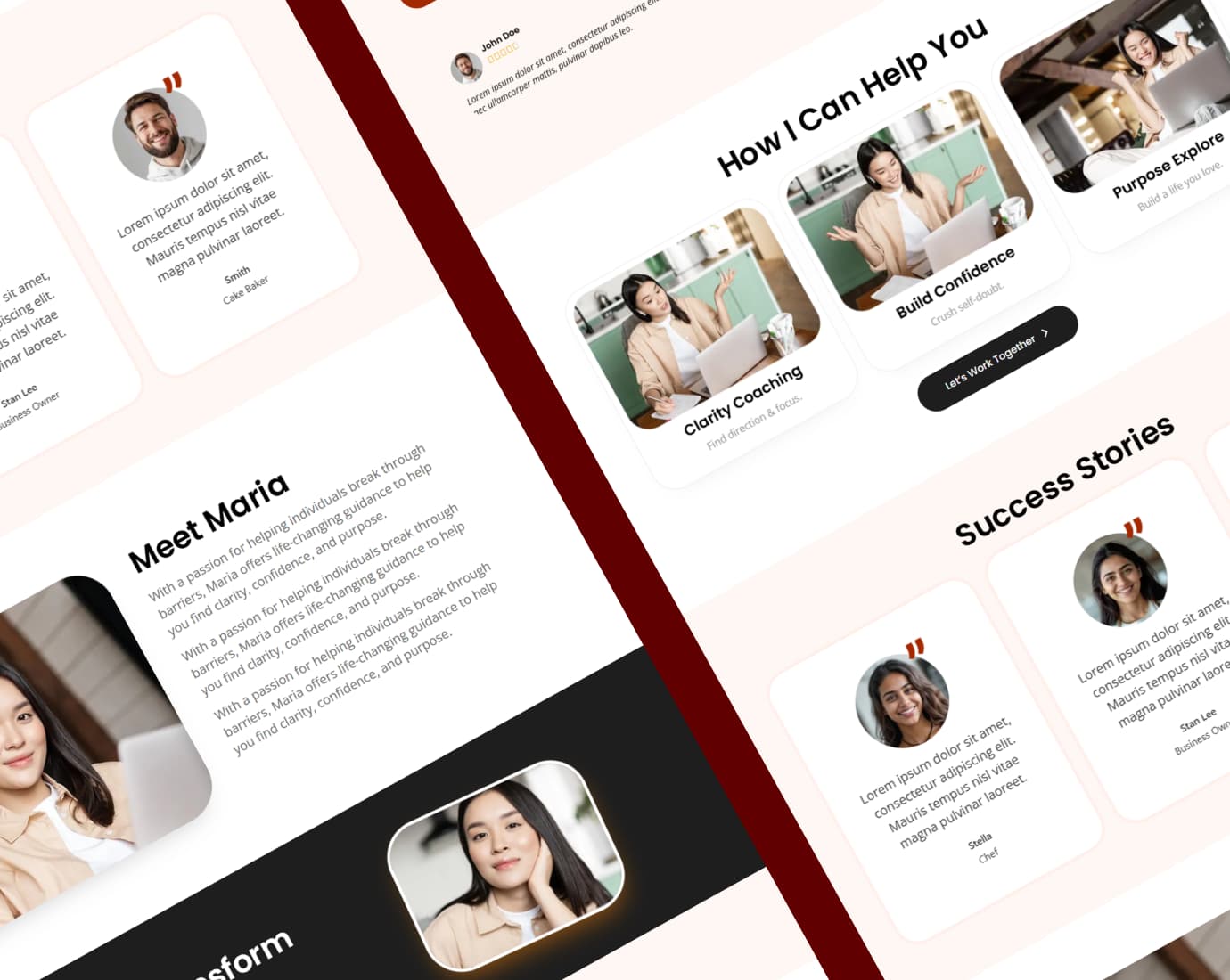 clemoweb portfolio client maria life coach showcase
