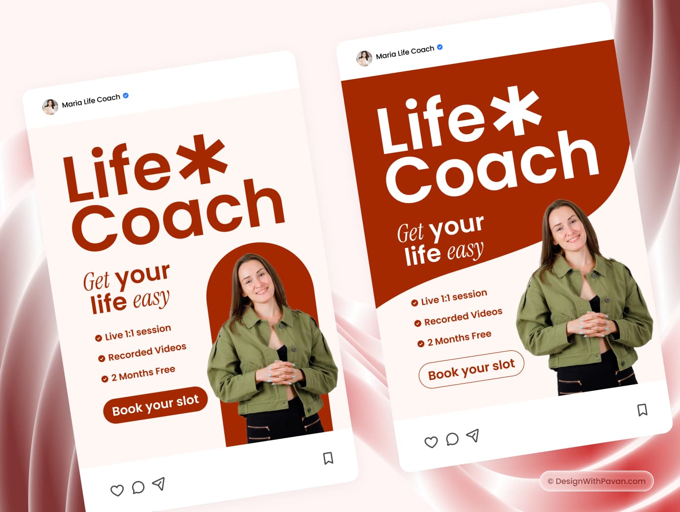 clemoweb portfolio client maria life coach showcase