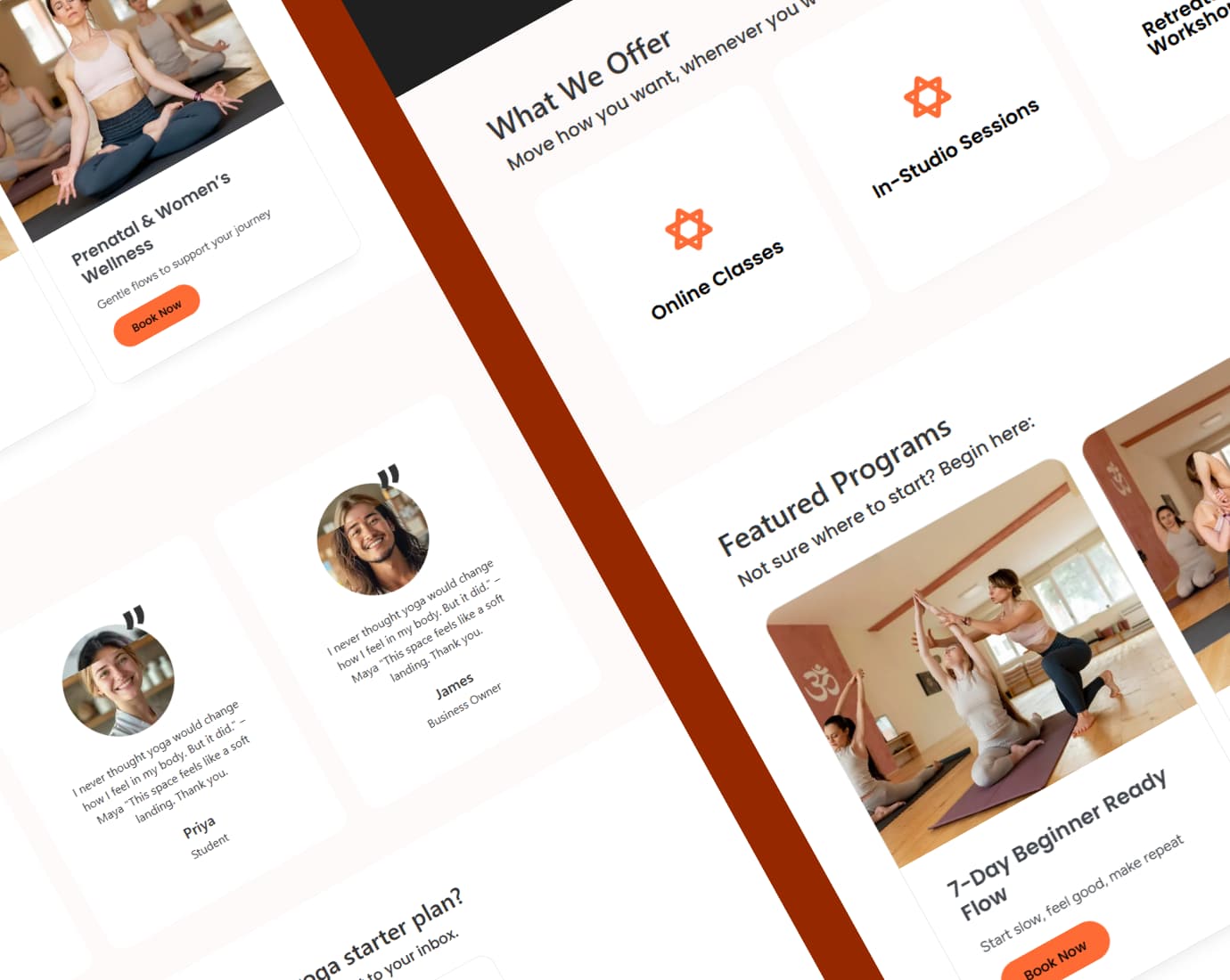 clemoweb portfolio client yogaplus showcase